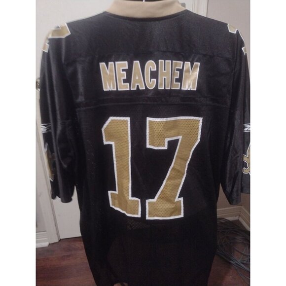 New Orleans Saints Robert Meachem #17 Reebok Onfield Black Jersey Mens 3XL New - Picture 8 of 13